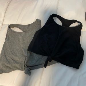 Built in bra crop workout tanks